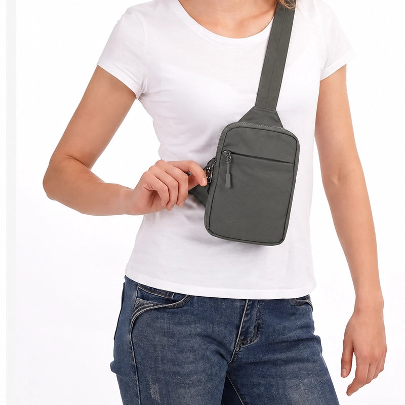 Crossbody Bag 2.0 Gray front lifestyle