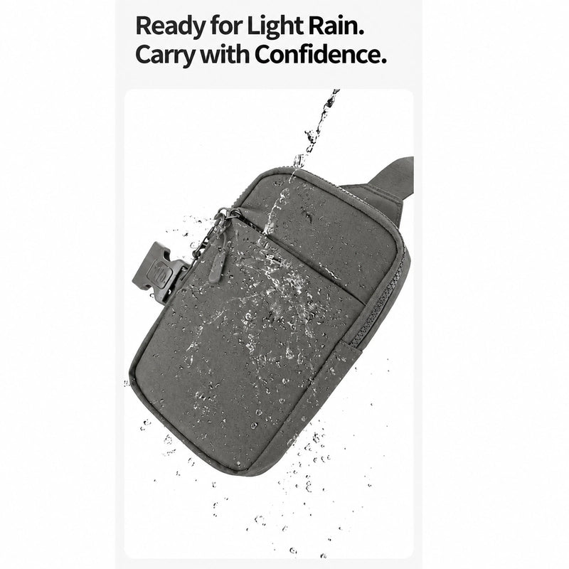 Crossbody Bag 2.0 Gray light rain detail