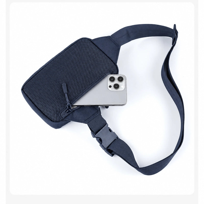 Crossbody Bag 2.0 Navy back pocket and strap