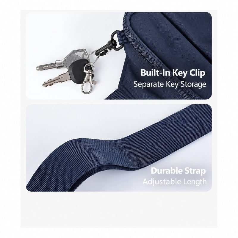 Crossbody Bag 2.0 Navy key clip and strap