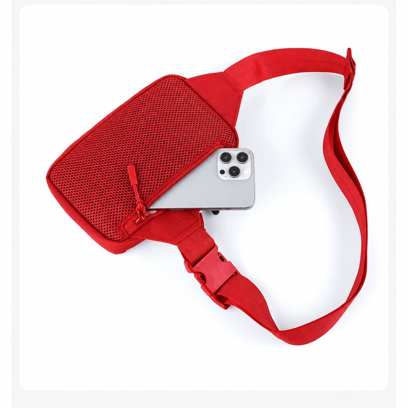 Crossbody Bag 2.0 Red back pocket and strap